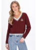 DreiMaster Maritim Sweater in wine red navy offwhite