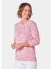 GOLDNER Kurzgröße:  Pullover Pullover mit schönem Ajourmuster in altrosé / gemustert