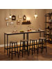 VASAGLE 4er-Set: Barhocker Barnet in Greige-Schwarz - (B)32 x (H)64 x (T)32 cm