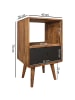 KADIMA DESIGN Nachtkonsole | Sheesham, 40x35x70cm, 1 Schublade, Dunkelbraun