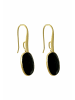 Gemshine Ohrringe OVAL Onyx in gold coloured