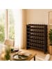 relaxdays Weinregal in Braun - (B)85 x (H)94 x (T)25,5 cm