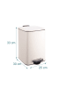 relaxdays Mülleimer in Beige - 12 Liter