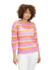 Betty Barclay Grobstrick-Pullover mit Streifen in Patch Pink/Orange
