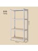SONGMICS Standregal Cozory in Silbern - (B)80 x (H)160 x (T)40 cm