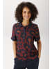 Aniston CASUAL Kurzarmbluse in bordeaux-marine-zimt