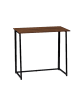 relaxdays Schreibtisch in Braun/Schwarz - (B)80 x (H)74,5 x (T)45 cm