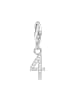 Thomas Sabo Charm-Anhänger Zahl 4 in silber, weiß