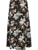 Urban Classics Urban Classics Damen Ladies Viscose Midi Skirt in black tropical