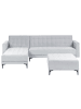 Beliani 3-tlg Modulsofa ABERDEEN in Grau/Schwarz