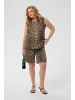 KAFFE curve Ärmellose Bluse KCjessa Regular fit in Black/Brown Leopard