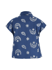 DreiMaster Vintage Damen Bluse in Marine Wollweiss