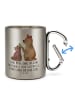 Mr. & Mrs. Panda Tasse Bär Kind mit Spruch in Silber