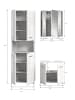 ebuy24 Badmöbelset Ice (3-teilig) Weiß 135 x 32 cm