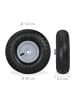 relaxdays 8x Sackkarrenrad in Schwarz-Grau - (H)85 x Ø260 mm