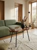 KADIMA DESIGN Couchtisch WL5.669 71x51x40 cm massiv Sofatisch Nierenform