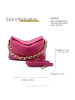 Florence Leder Umhängetasche, Citytasche Florence Tasche pink, fuchsia ca. 25cm