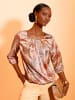 creation L Druck-Bluse in ecru-apricot-bedruckt