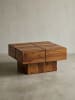 KADIMA DESIGN Couchtisch 57,5x57,5x30 cm Massivholz Sofatisch Quadratisch,