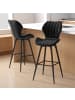COSTWAY 2er Barhocker Set in Schwarz