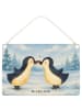 Mr. & Mrs. Panda Wandtafel Pinguin Liebe Design ohne Spruch in Weiß