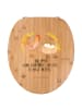 Mr. & Mrs. Panda WC Deckel Huhn Stolz mit Spruch in Braun