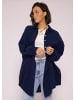 SASSYCLASSY Ultra Oversize Musselin-Blusenhemd lange Variante in Dunkelblau