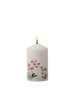 MARELIDA LED Kerze mit Orchideen Motiv Echtwachskerze 7x14,5cm weiß