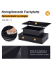 ABRIHOME Couchtisch in Schwarz Hochglanz 90x55x41 cm mit LED 4 Schubladen
