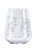Mr. & Mrs. Panda Rotweinglas mit Gravur Hummeln Kleeblatt ohne S... in Transparent