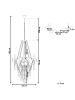 Beliani Pendelleuchten LOCONE in Transparent/Silber - (W) 55 x (H) 185 x (L) 55 cm