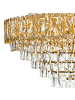 Beliani Kronleuchter MEKI in Gold/Transparent - (W) 70 x (H) 150 x (L) 70 cm