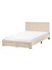 Beliani Doppelbett LONZAC in Beige - (W) 145 x (H) 90 x (L) 208 cm