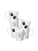 Ritzenhoff & Breker 6er Set Kaffeebecher Mika Dog 360 ml in weiß