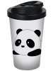 Geda Labels Coffee to go Becher Panda Cute in Weiß - 400 ml