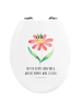 Mr. & Mrs. Panda WC Deckel Hummel Blume mit Spruch in Weiß