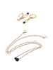 faina Women Jewelry Set in rose gold navy