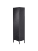 Beliani Kleiderschrank FROME in Schwarz - (W) 38 x (H) 185 x (L) 50 cm