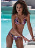 LASCANA Triangel-Bikini-Top in bordeaux bedruckt