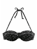 LASCANA Bügel-Bandeau-Bikini-Top in schwarz-weiß