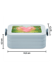 Mr. & Mrs. Panda Lunch Box Faultiere Herz Design ohne Spruch in Blau Pastell