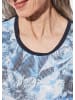GOLDNER Kurzgröße:  Shirt Shirt mit Pailletten in marine / gemustert