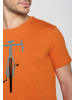 GreenBomb T-Shirt Bike Front Stamp in Schwarzes Heidekraut Orange