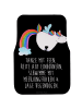 Mr. & Mrs. Panda Automatte Einhorn Fliegendes Pferd mit Spruch in Schwarz