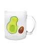Mr. & Mrs. Panda Kaffeetasse Avocado Kern rollt ohne Spruch in Transparent