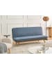 Beliani Schlafsofa KALFAFEL in Blau/Braun - (W) 191 x (H) 84 x (L) 73 cm
