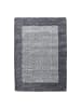KADIMA DESIGN Teppich Hochflor einfarbig mit Bordüre Polypropylen Wohnzimmer in Grau