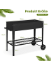 COSTWAY Hochbeet mit Rollen in Schwarz