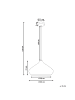 Beliani Pendelleuchten RAWI in Braun - (W) 33 x (H) 127 x (L) 33 cm