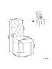Beliani 2er-Set Esszimmerstuhl VELVA in Grau/Schwarz